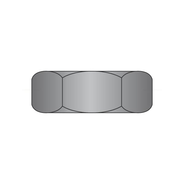 Newport Fasteners Jam Nut, 3/8"-24, Steel, Zinc Black, 21/64 in Ht, 3000 PK 879870 - main